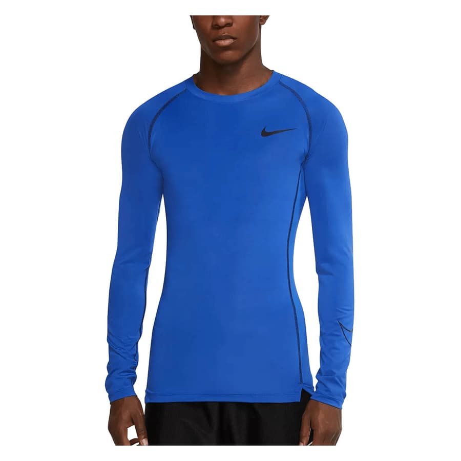 Nike Funktionsshirt Longsleeve Pro Tight Fit blau/schwarz, Gr. M
